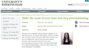 Birmingham University talk